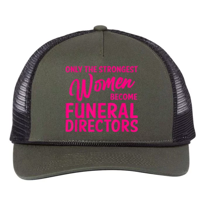 Funny Funeral Director Gift For Women Cool Girl Mortician Retro Rope Trucker Hat Cap