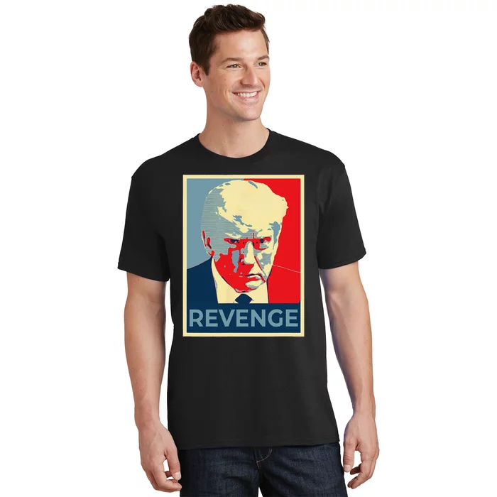 Funny Free Donald Trump Mug Shot Republican Revenge MAGA 2024 T-Shirt