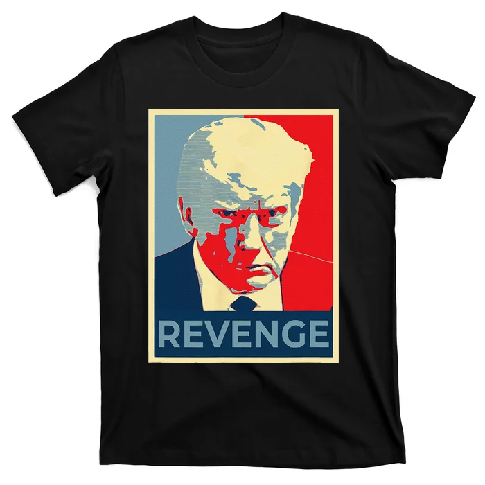 Funny Free Donald Trump Mug Shot Republican Revenge MAGA 2024 T-Shirt