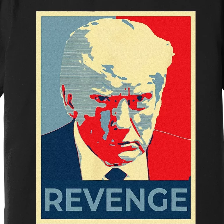 Funny Free Donald Trump Mug Shot Republican Revenge MAGA 2024 Premium T-Shirt