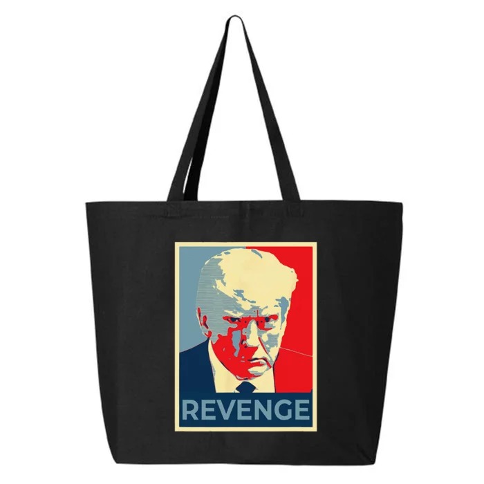 Funny Free Donald Trump Mug Shot Republican Revenge MAGA 2024 25L Jumbo Tote