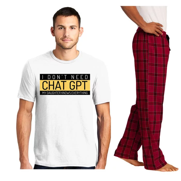 Funny Fathers Day Nerd Gift From Daughter To Dad Chat GPT Pajama Set