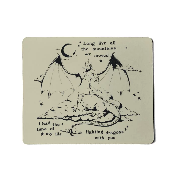 Funny Fighting Dragons With You Speak Now Mousepad