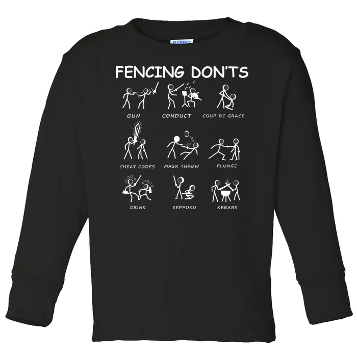 Fencing Toddler Long Sleeve Shirt