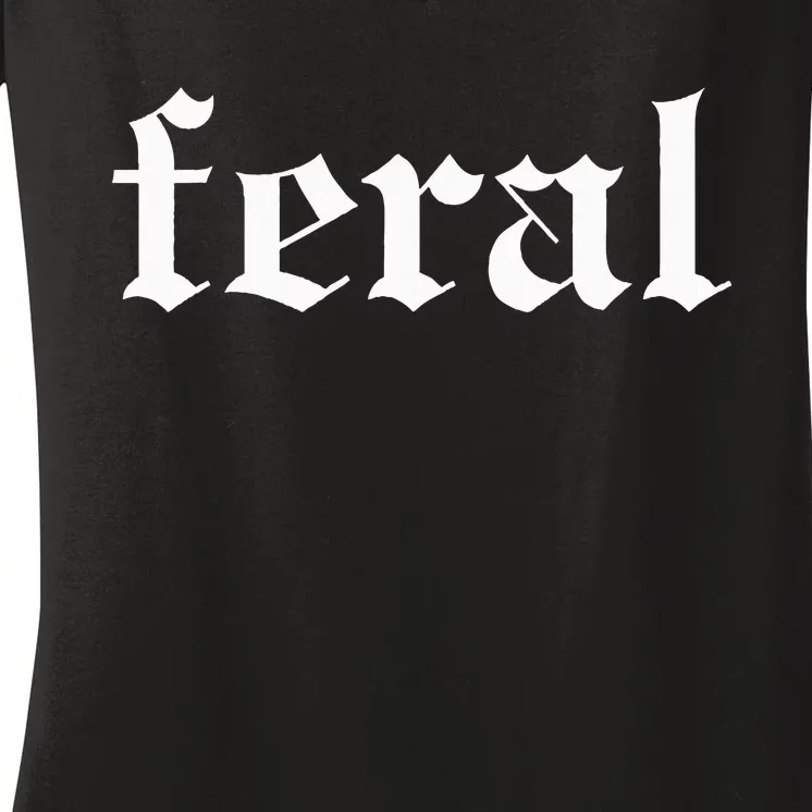 Feral Women's V-Neck T-Shirt