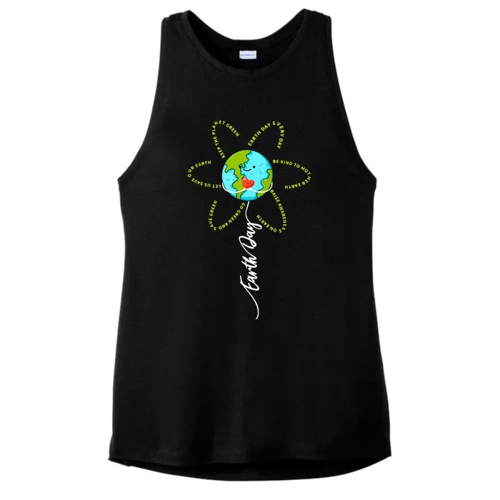 Funny Flower Earth Day Everyday Women Girl Ladies Tri-Blend Wicking Tank