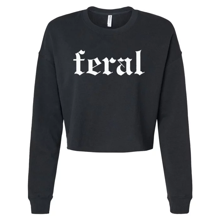 Feral Cropped Pullover Crew