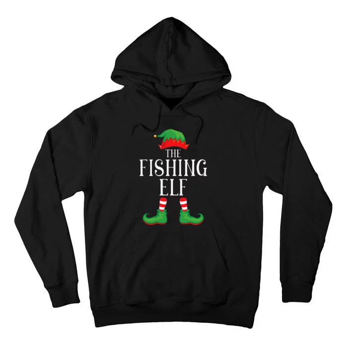 Festive Fishing Elf Group Hilarious Family Christmas Tall Hoodie