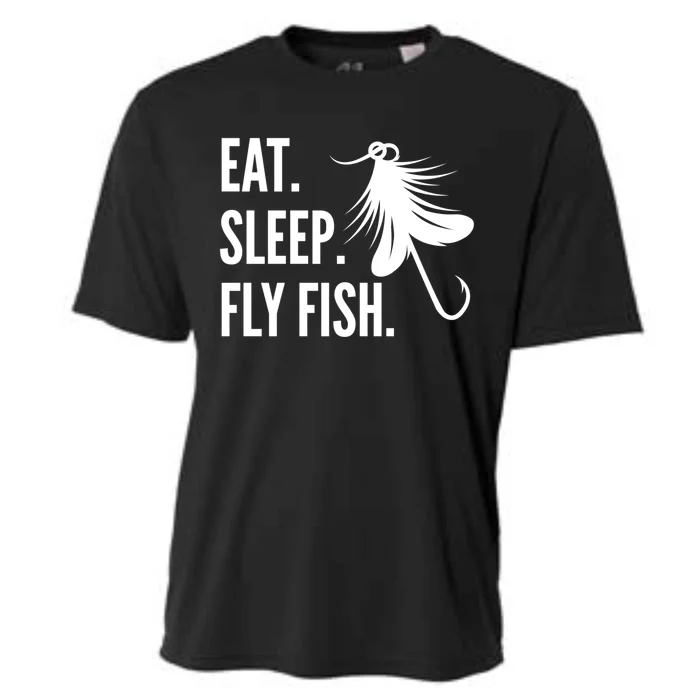 Fly Fishing Eat Sleep Fly Fish Gift Cooling Performance Crew T-Shirt