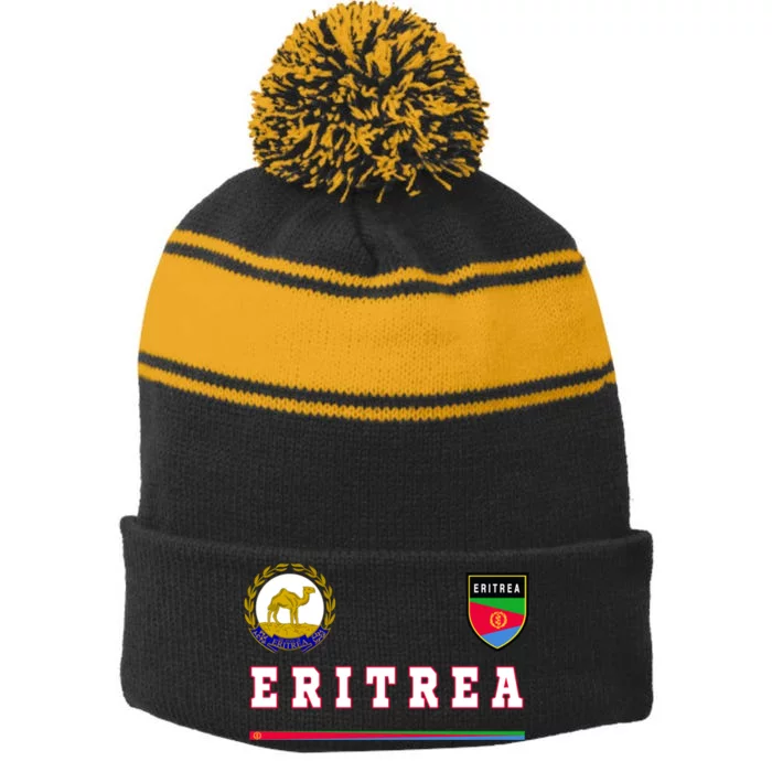 Flag Football Eritrean Eritrea Sport Soccer Jersey Stripe Pom Pom Beanie