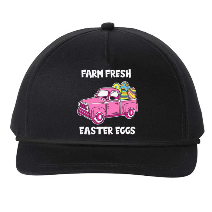 Farm Fresh Eatser Eggs Easter Day Gift Funny Egg Snapback Five-Panel Rope Hat