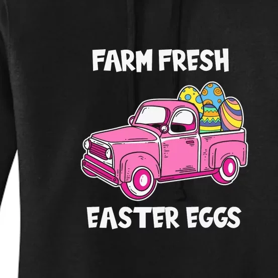 Farm Fresh Eatser Eggs Easter Day Gift Funny Egg Women's Pullover Hoodie