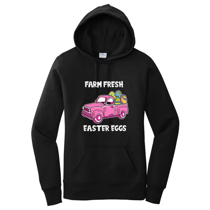 Farm Fresh Eatser Eggs Easter Day Gift Funny Egg Women's Pullover Hoodie