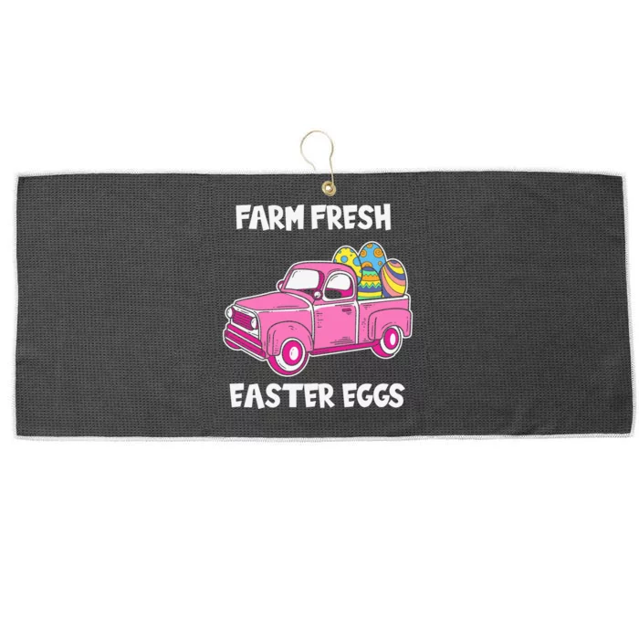 Farm Fresh Eatser Eggs Easter Day Gift Funny Egg Large Microfiber Waffle Golf Towel