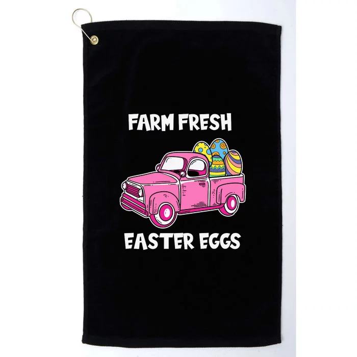 Farm Fresh Eatser Eggs Easter Day Gift Funny Egg Platinum Collection Golf Towel