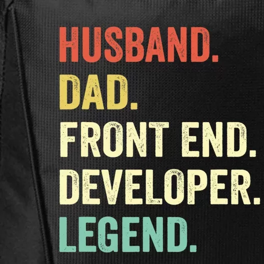 Funny Front End Developer Gifts Web Developers Dad Husband City Backpack