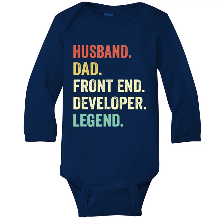 Funny Front End Developer Gifts Web Developers Dad Husband Baby Long Sleeve Bodysuit