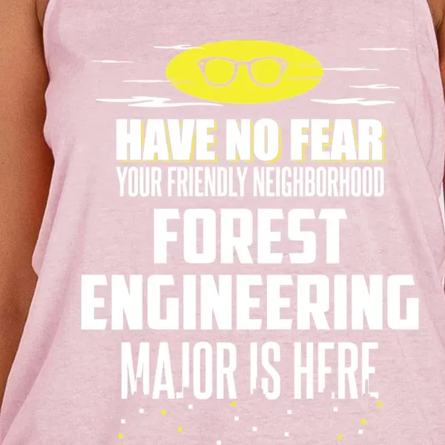 Funny Forest Engineering Major Design Have No Fear Gift Women's Knotted Racerback Tank