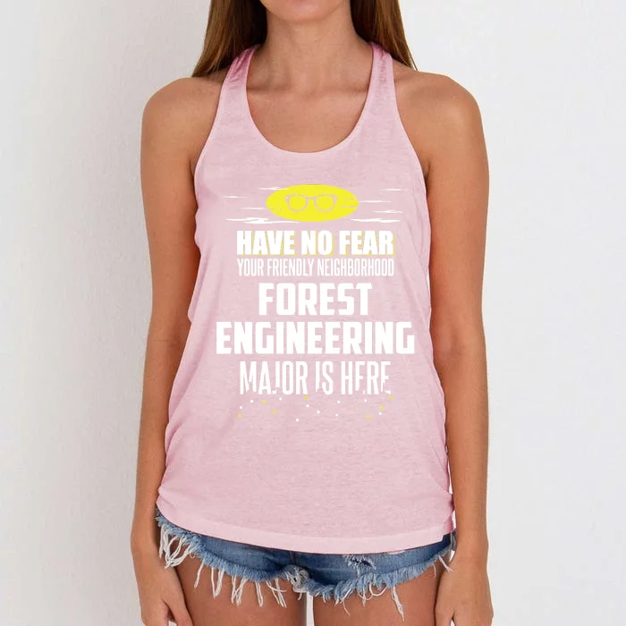 Funny Forest Engineering Major Design Have No Fear Gift Women's Knotted Racerback Tank