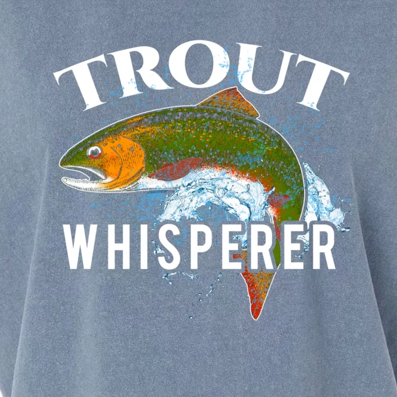 Funny Fishing Fisherman Gift Trout Whisperer Garment-Dyed Women's Muscle Tee