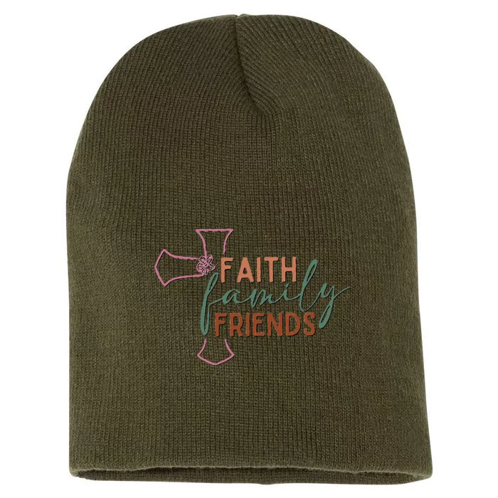 Faith Family Friends Short Acrylic Beanie