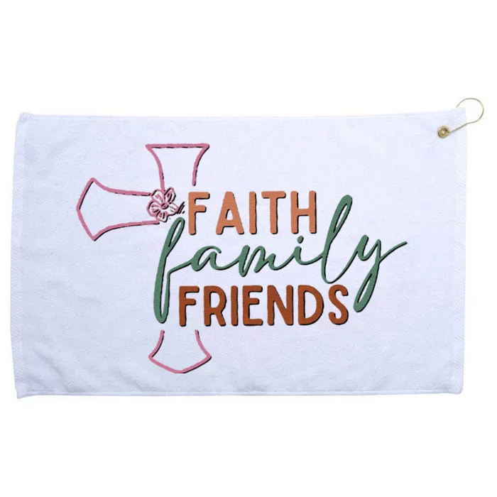 Faith Family Friends Grommeted Golf Towel