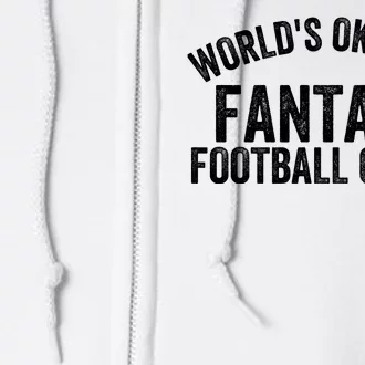 Funny Fantasy Football World’s Okayest Fantasy Football Coach Fantasy Football Full Zip Hoodie