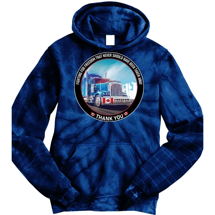 Fighting For Freedom Convoy 22 Candian Tie Dye Hoodie