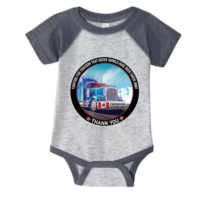 Fighting For Freedom Convoy 22 Candian Infant Baby Jersey Bodysuit