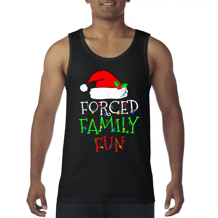 Forced Family Fun Santa Hat With Lighting Christmas Tank Top