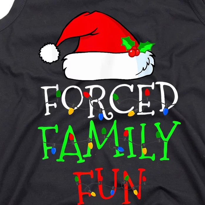 Forced Family Fun Santa Hat With Lighting Christmas Tank Top