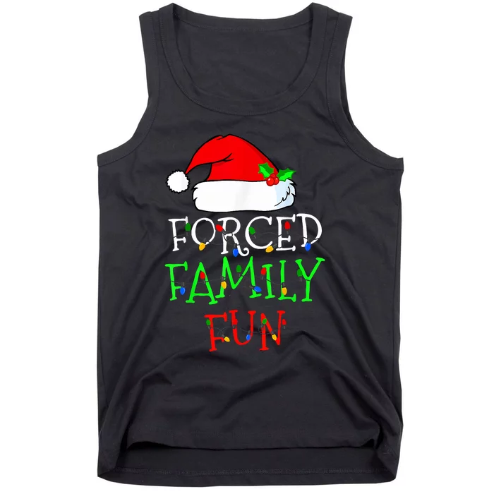 Forced Family Fun Santa Hat With Lighting Christmas Tank Top