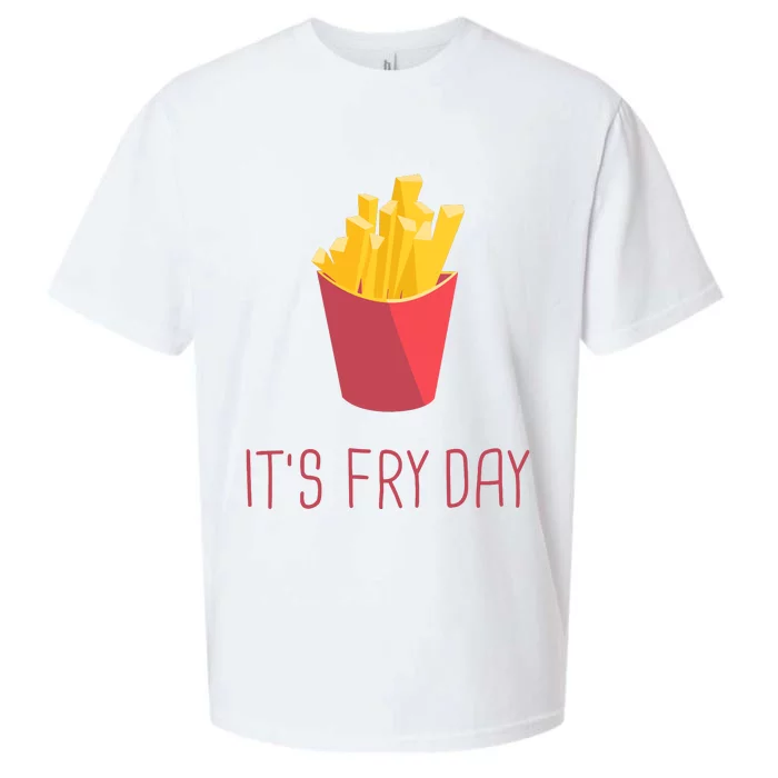 Friday French Fries Its Friday Gift Fun Sueded Cloud Jersey T-Shirt