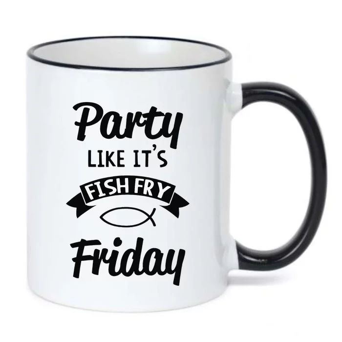 Friday Fish Fry Lent Black Color Changing Mug