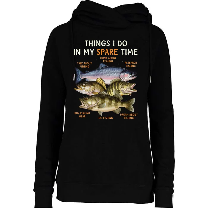 Funny Fishing Womens Funnel Neck Pullover Hood