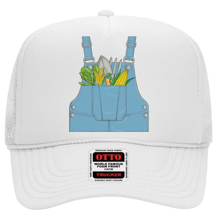 Farmer Farm Farming Life Halloween Costume High Crown Mesh Trucker Hat