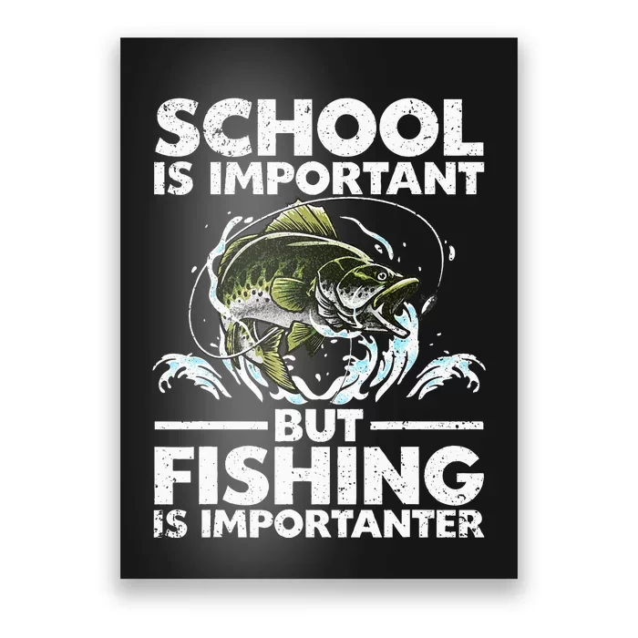 Funny Fishing For Boy Fish Saying Bass Fisherman Poster