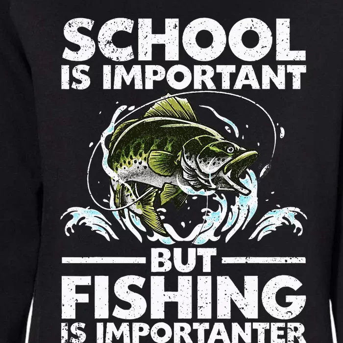 Funny Fishing For Boy Fish Saying Bass Fisherman Womens California Wash Sweatshirt