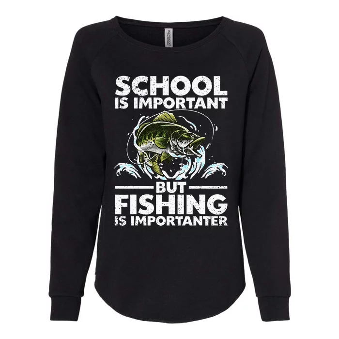 Funny Fishing For Boy Fish Saying Bass Fisherman Womens California Wash Sweatshirt