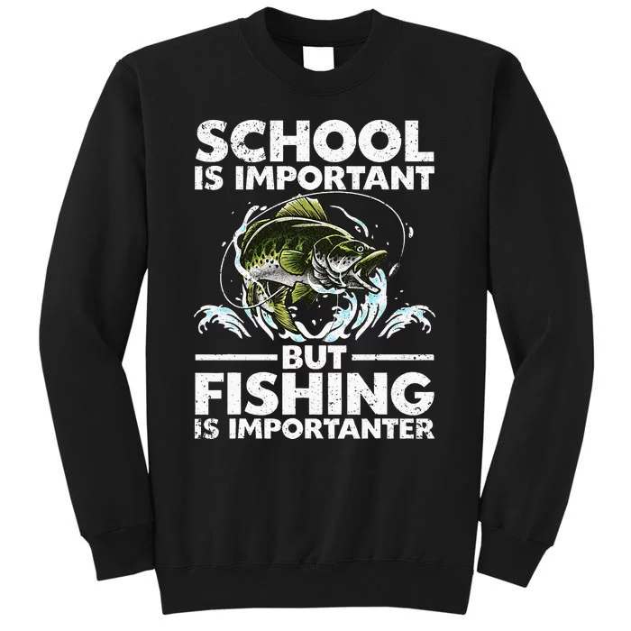 Funny Fishing For Boy Fish Saying Bass Fisherman Tall Sweatshirt