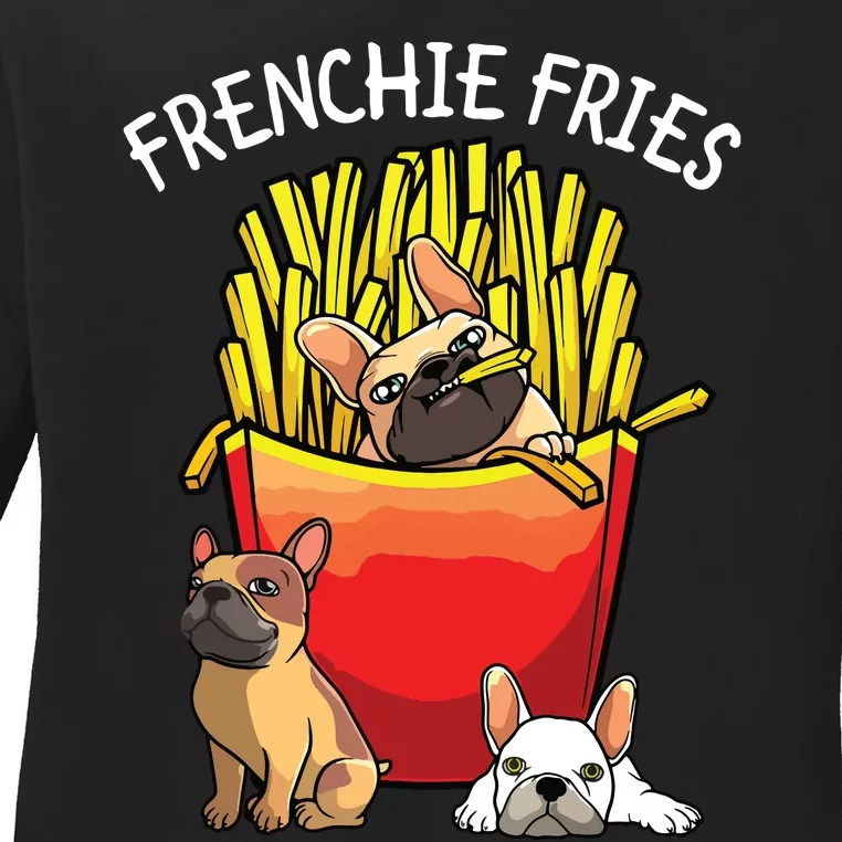 Funny Frenchie Fries French Bulldog Lover Men Women Ladies Long Sleeve Shirt