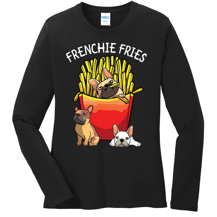 Funny Frenchie Fries French Bulldog Lover Men Women Ladies Long Sleeve Shirt