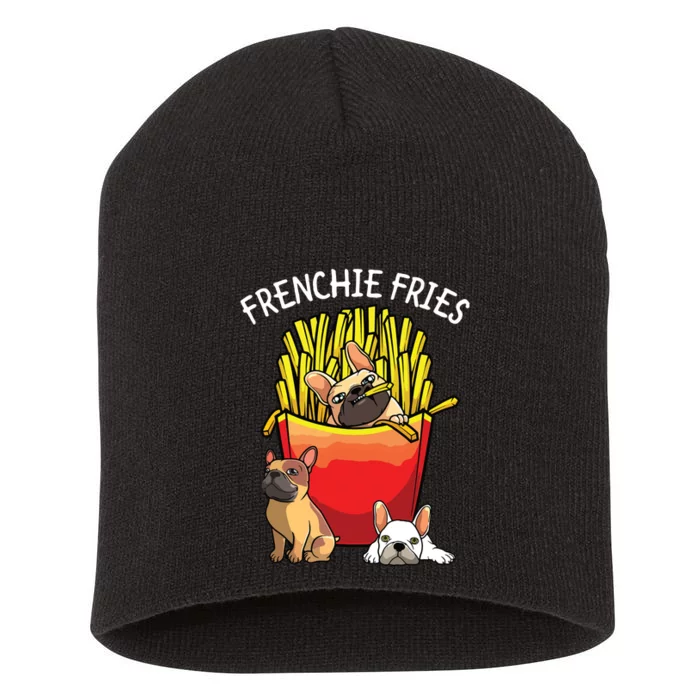 Funny Frenchie Fries French Bulldog Lover Men Women Short Acrylic Beanie