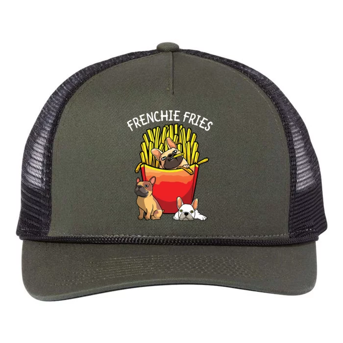 Funny Frenchie Fries French Bulldog Lover Men Women Retro Rope Trucker Hat Cap