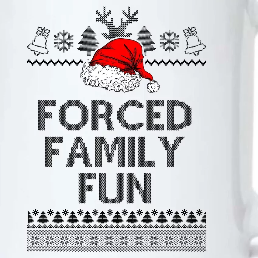 Forced Family Fun Ugly Christmas Black Color Changing Mug