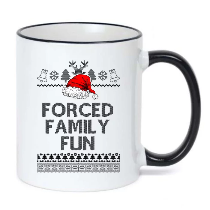 Forced Family Fun Ugly Christmas Black Color Changing Mug