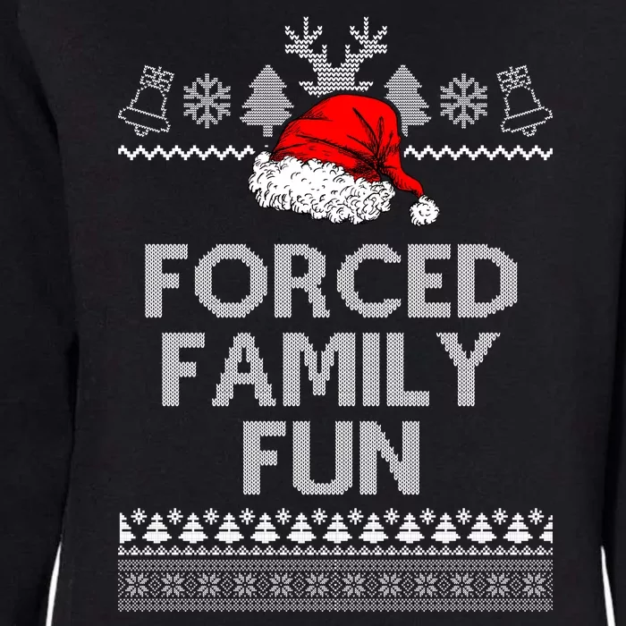 Forced Family Fun Ugly Christmas Womens California Wash Sweatshirt