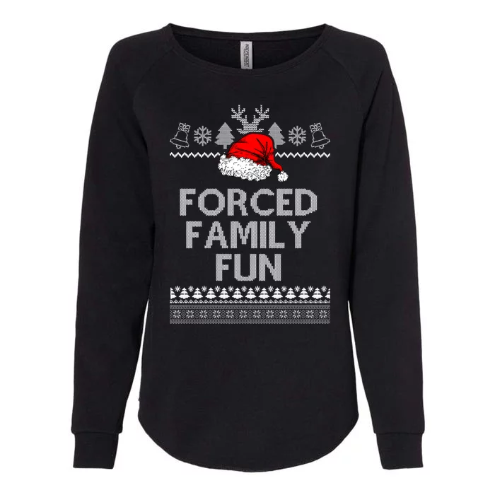 Forced Family Fun Ugly Christmas Womens California Wash Sweatshirt