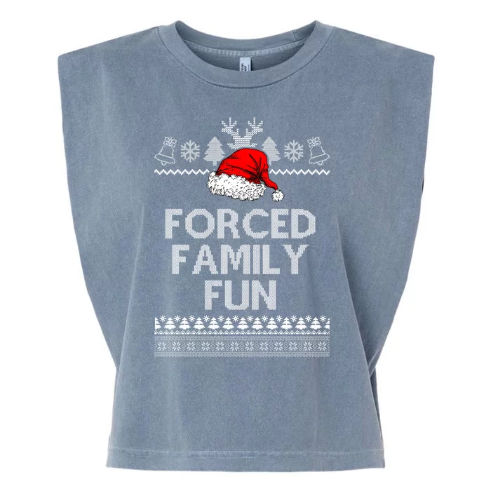 Forced Family Fun Ugly Christmas Garment-Dyed Women's Muscle Tee