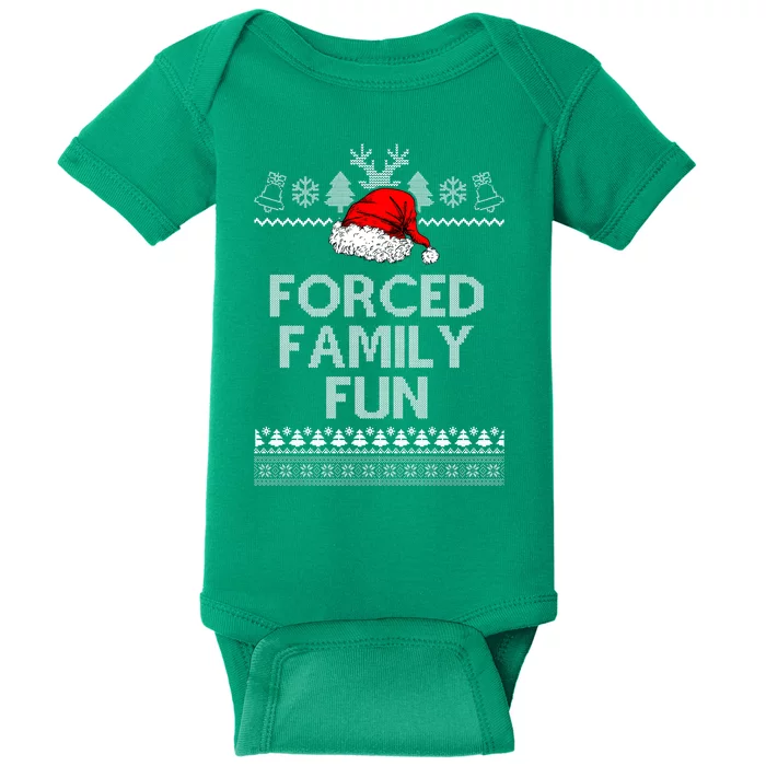 Forced Family Fun Ugly Christmas Baby Bodysuit